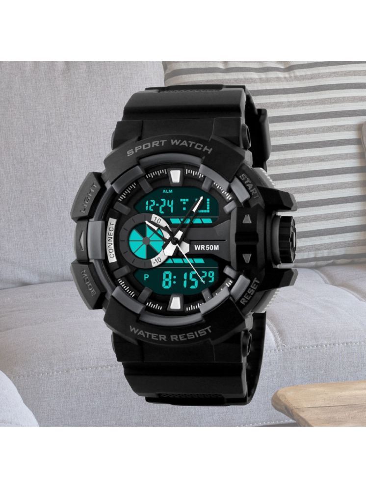     			Harbor Black Resin Analog-Digital Men's Watch