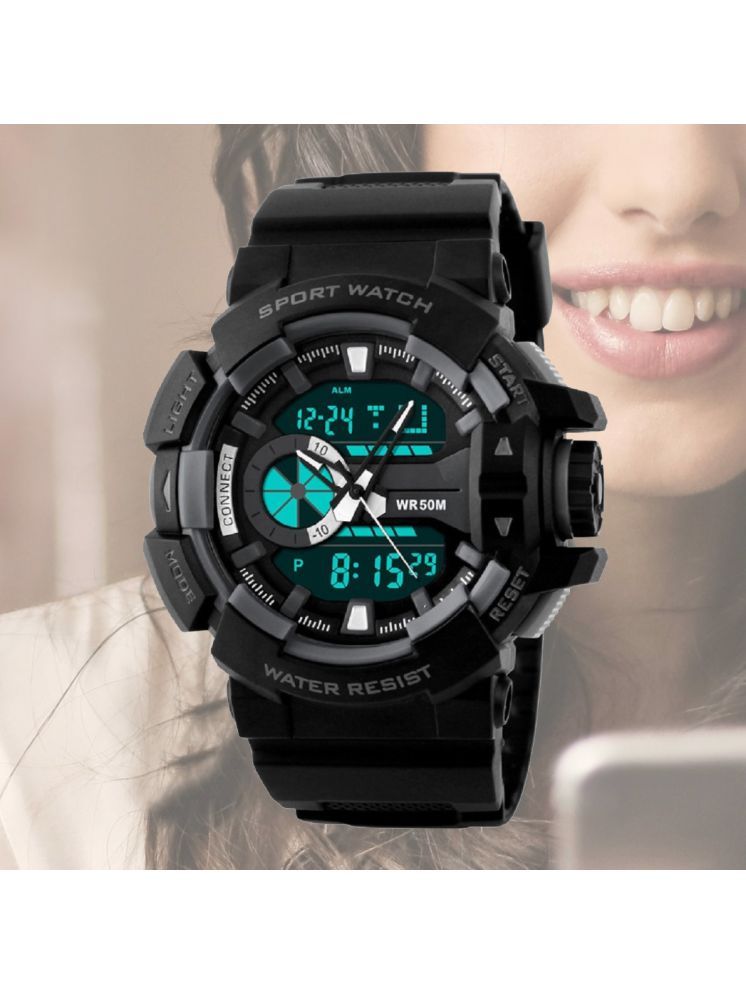     			Harbor Black Resin Analog-Digital Men's Watch