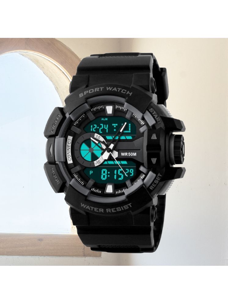     			Harbor Black Resin Analog-Digital Men's Watch