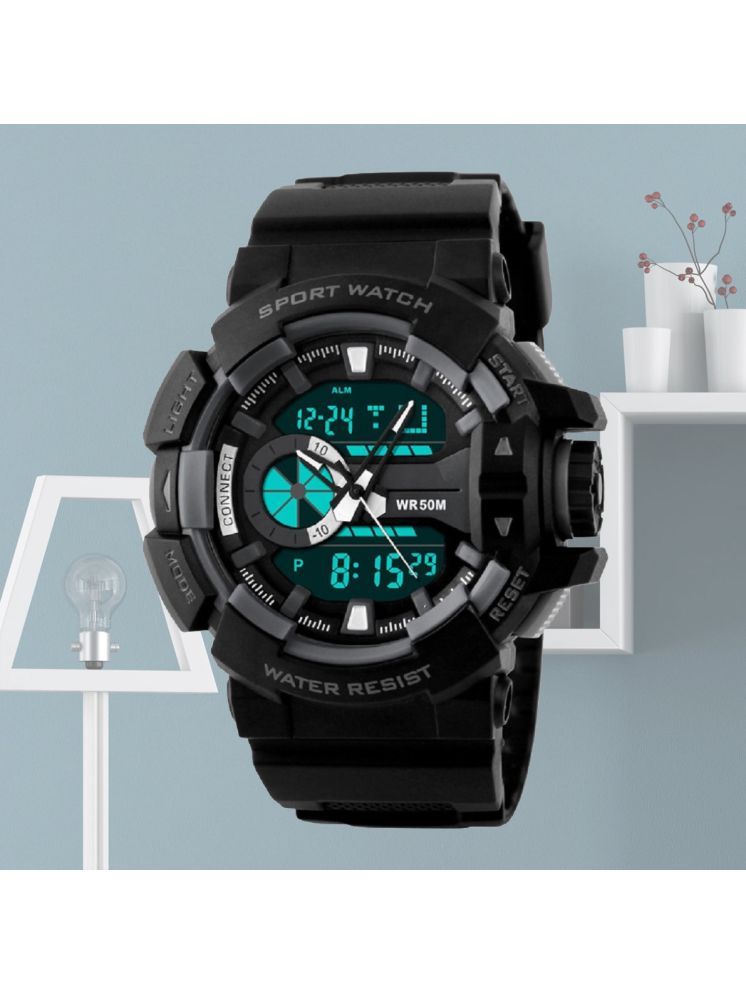     			Harbor Black Resin Analog-Digital Men's Watch