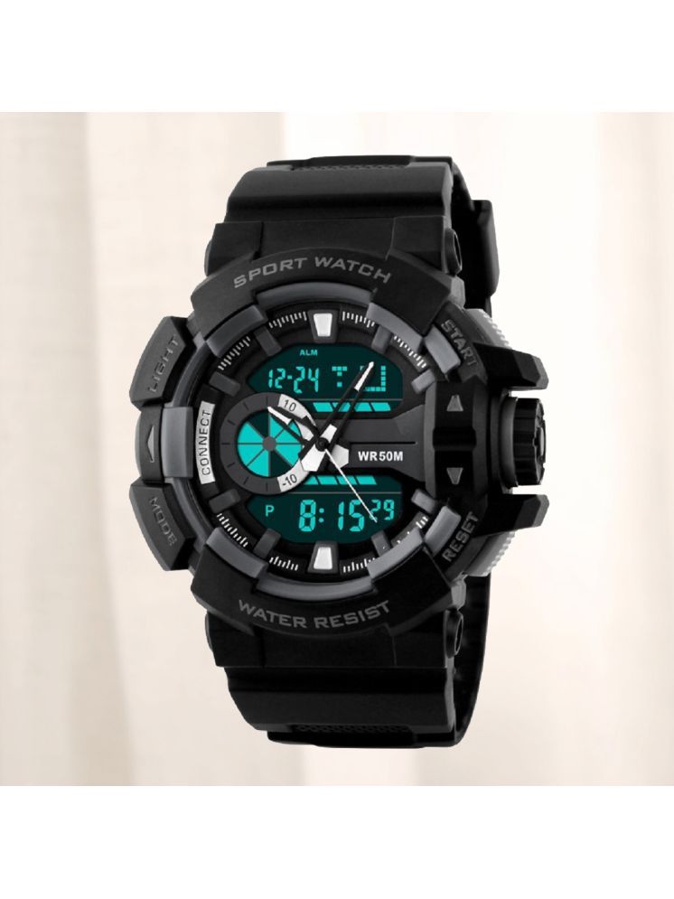     			Harbor Black Resin Analog-Digital Men's Watch