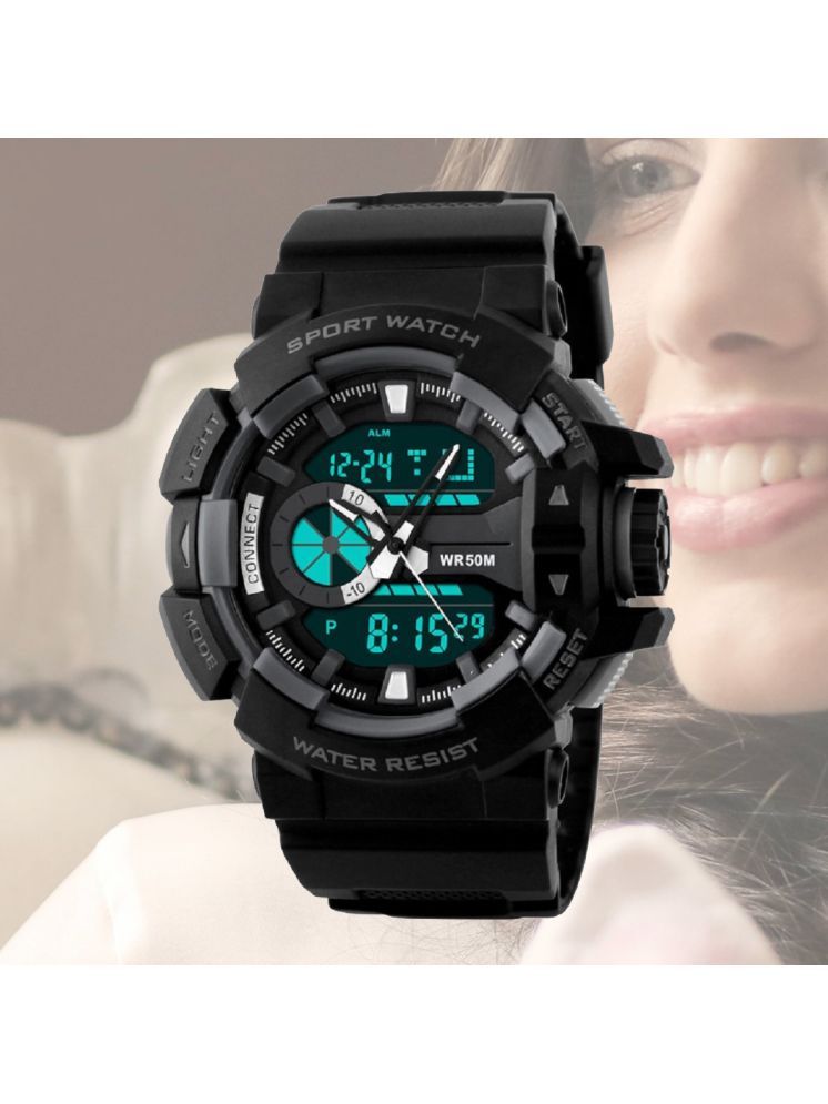     			Harbor Black Resin Analog-Digital Men's Watch