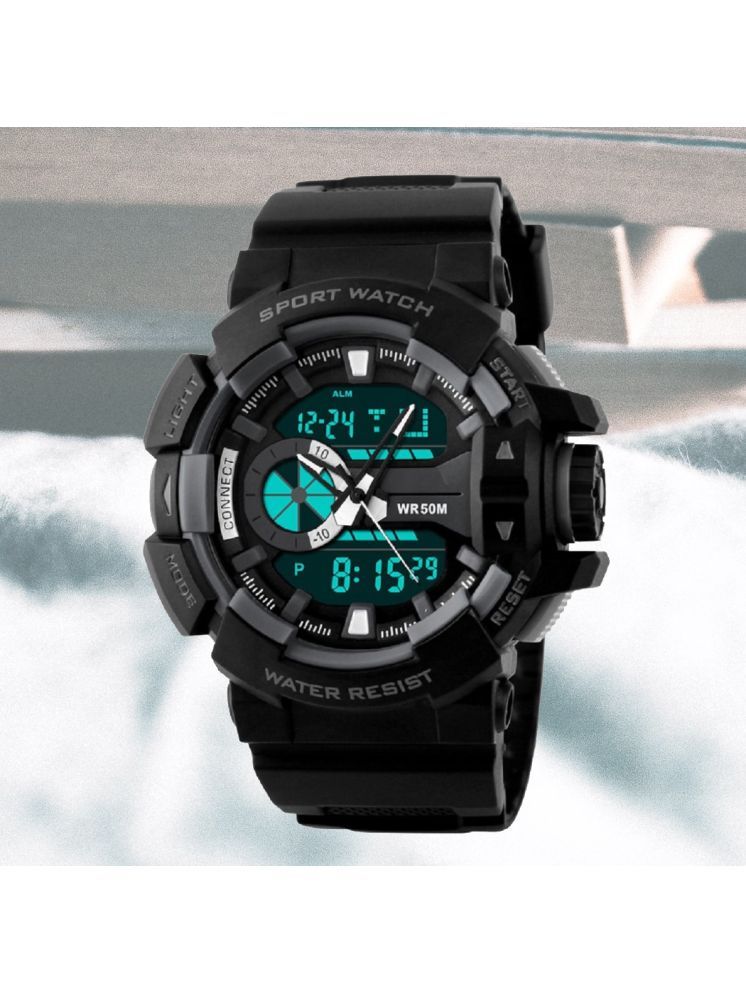     			Harbor Black Resin Analog-Digital Men's Watch