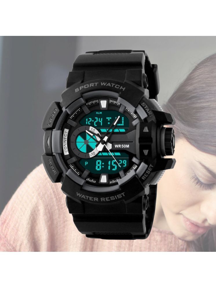     			Harbor Black Resin Analog-Digital Men's Watch