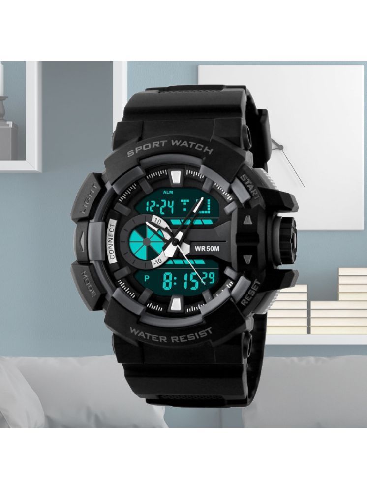     			Harbor Black Resin Analog-Digital Men's Watch