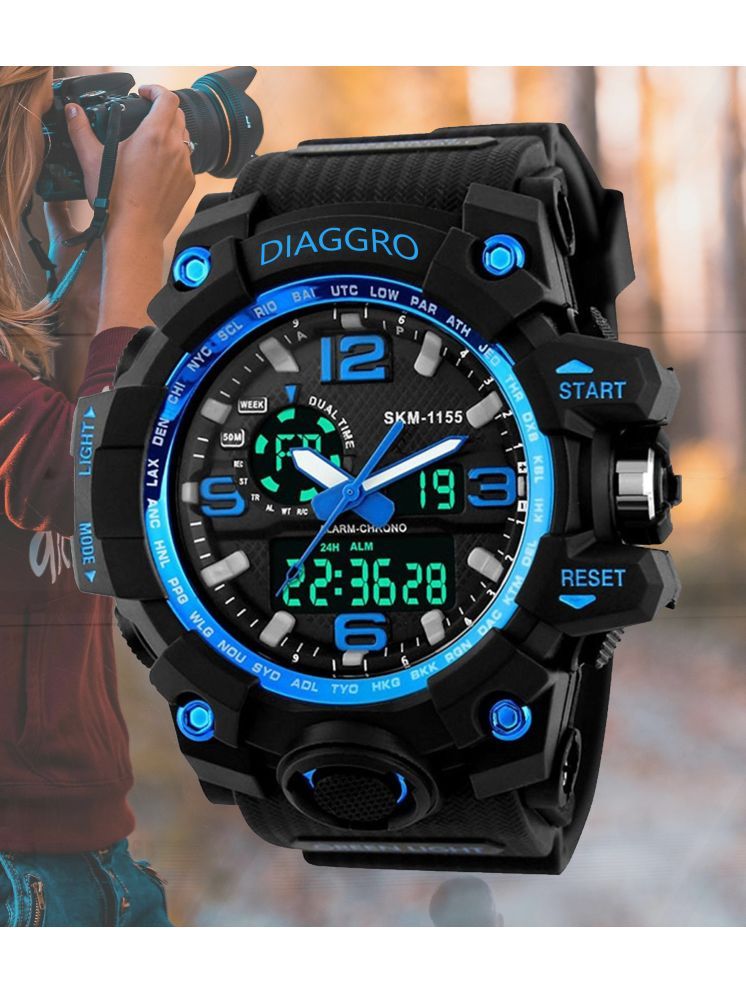     			Harbor Black Silicon Analog-Digital Men's Watch