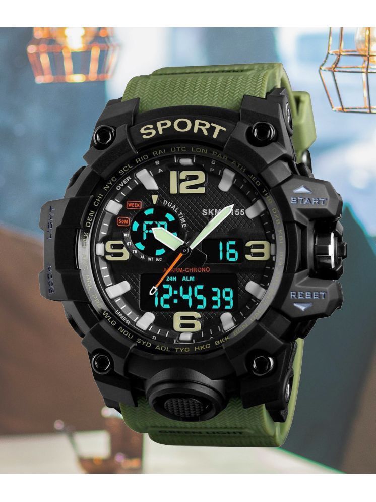     			Harbor Green Silicon Analog-Digital Men's Watch