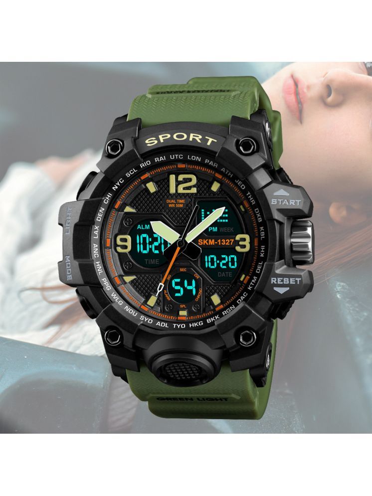     			Harbor Green Silicon Analog-Digital Men's Watch