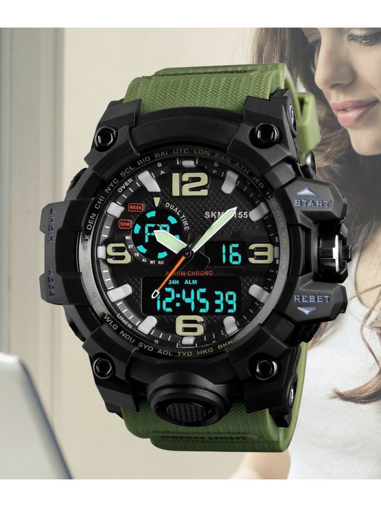     			Harbor Green Silicon Analog-Digital Men's Watch