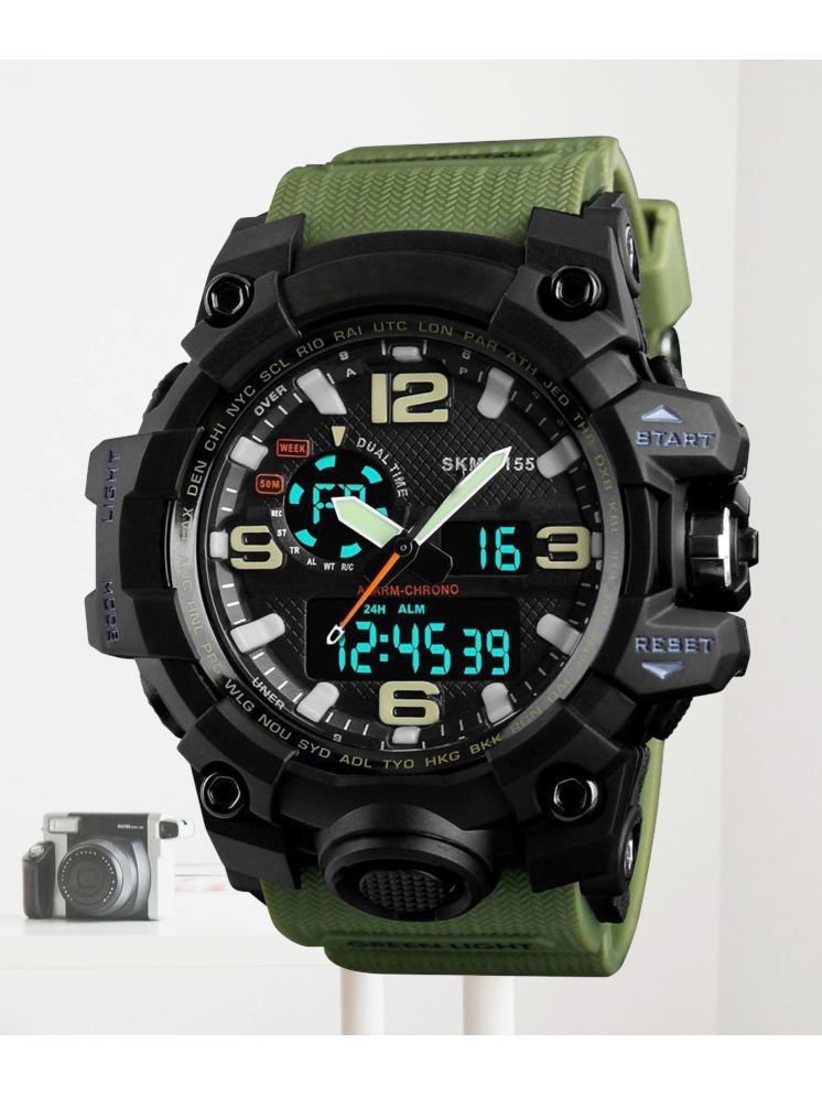     			Harbor Green Silicon Analog-Digital Men's Watch