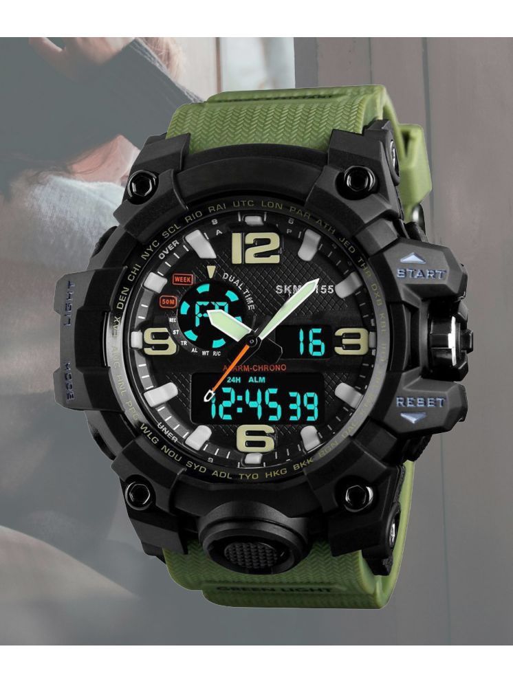     			Harbor Green Silicon Analog-Digital Men's Watch