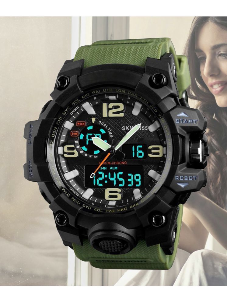     			Harbor Green Silicon Analog-Digital Men's Watch