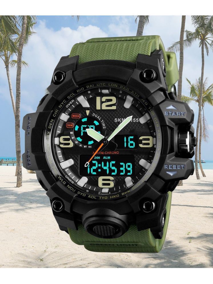     			Harbor Green Silicon Analog-Digital Men's Watch