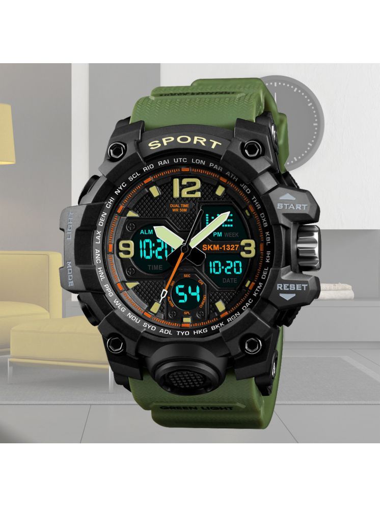     			Harbor Green Silicon Analog-Digital Men's Watch