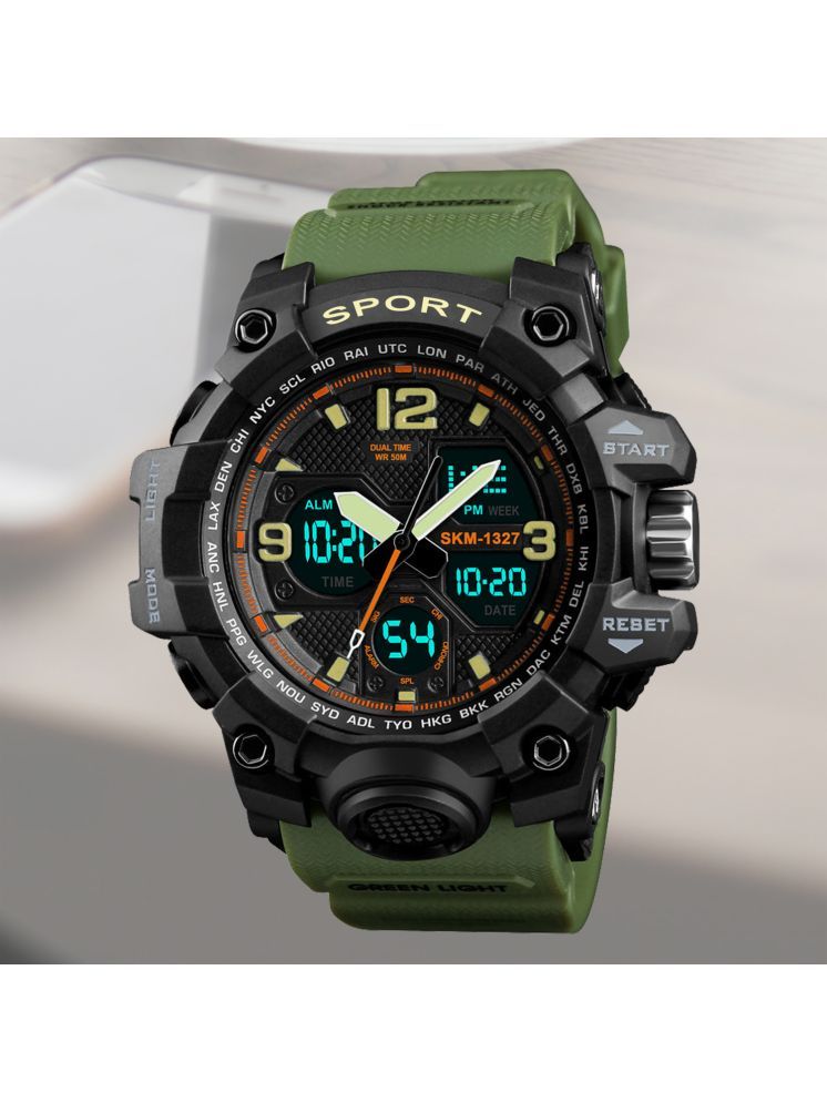     			Harbor Green Silicon Analog-Digital Men's Watch