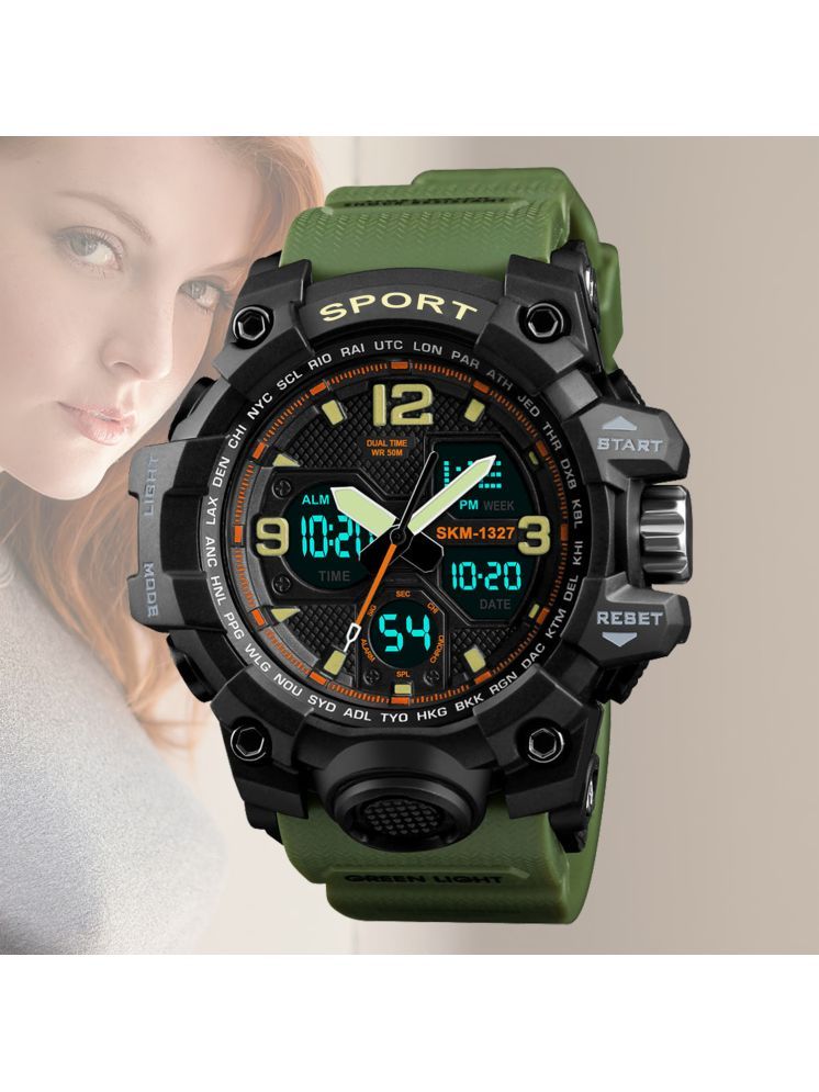     			Harbor Green Silicon Analog-Digital Men's Watch