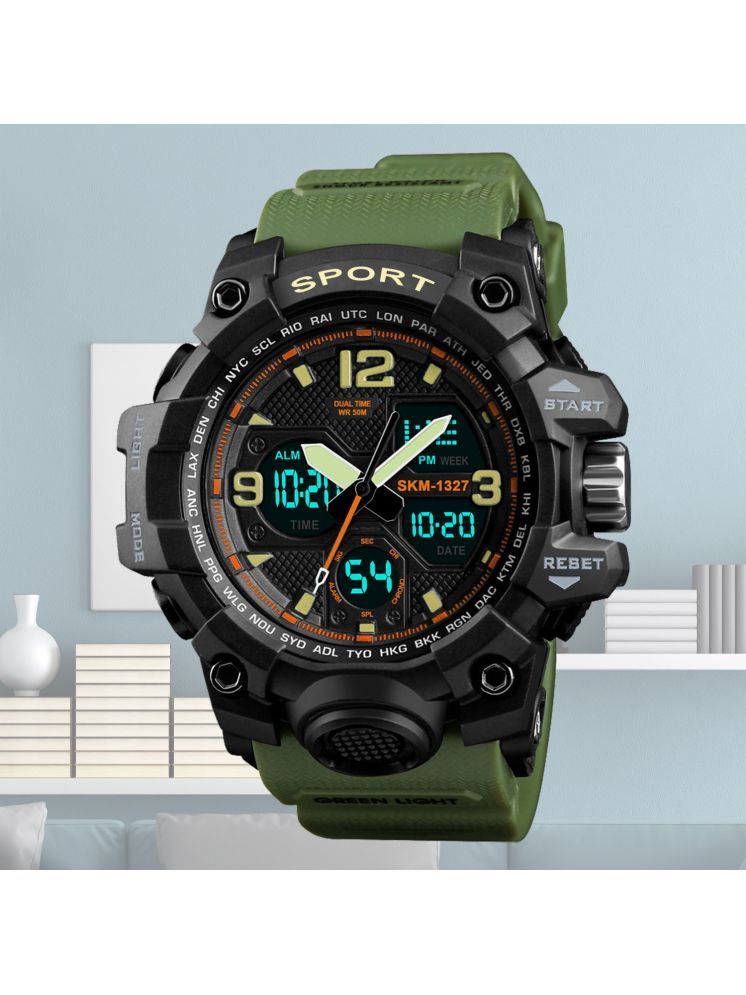     			Harbor Green Silicon Analog-Digital Men's Watch