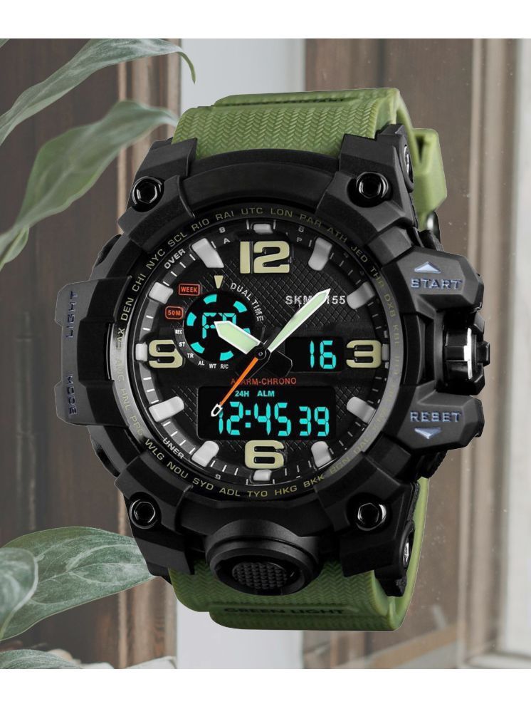     			Harbor Green Silicon Analog-Digital Men's Watch