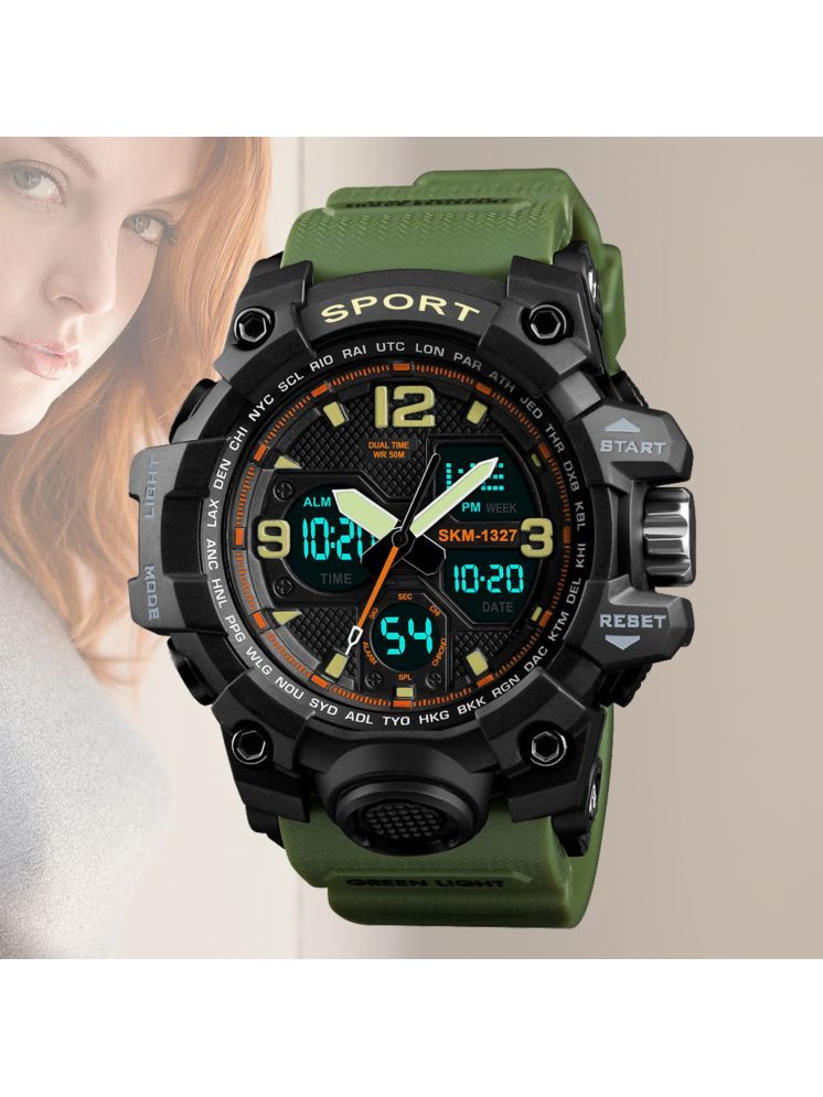     			Harbor Green Silicon Analog-Digital Men's Watch