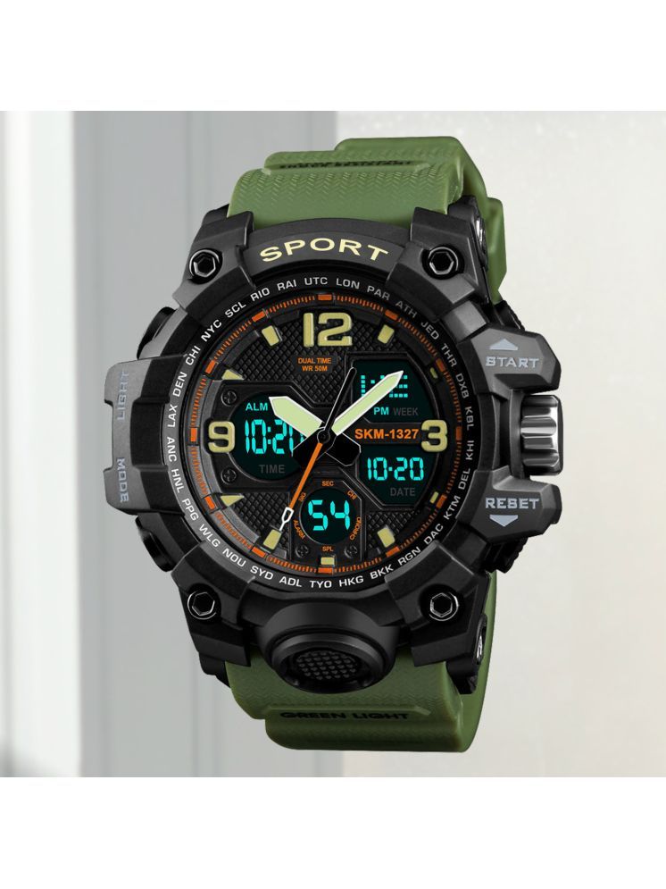     			Harbor Green Silicon Analog-Digital Men's Watch