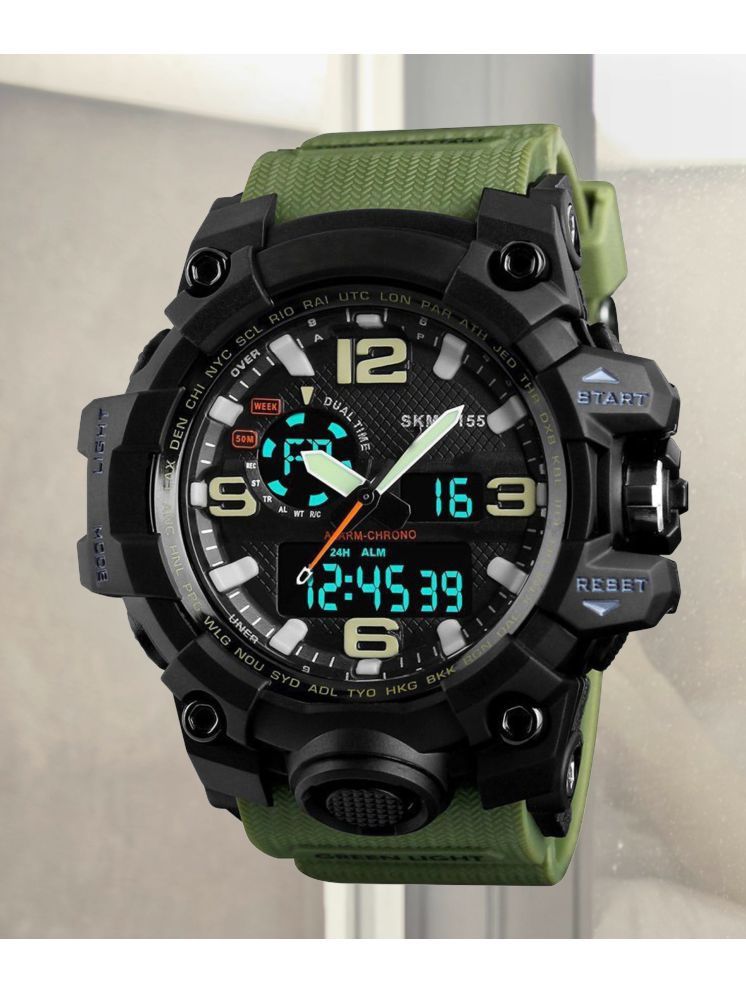     			Harbor Green Silicon Analog-Digital Men's Watch