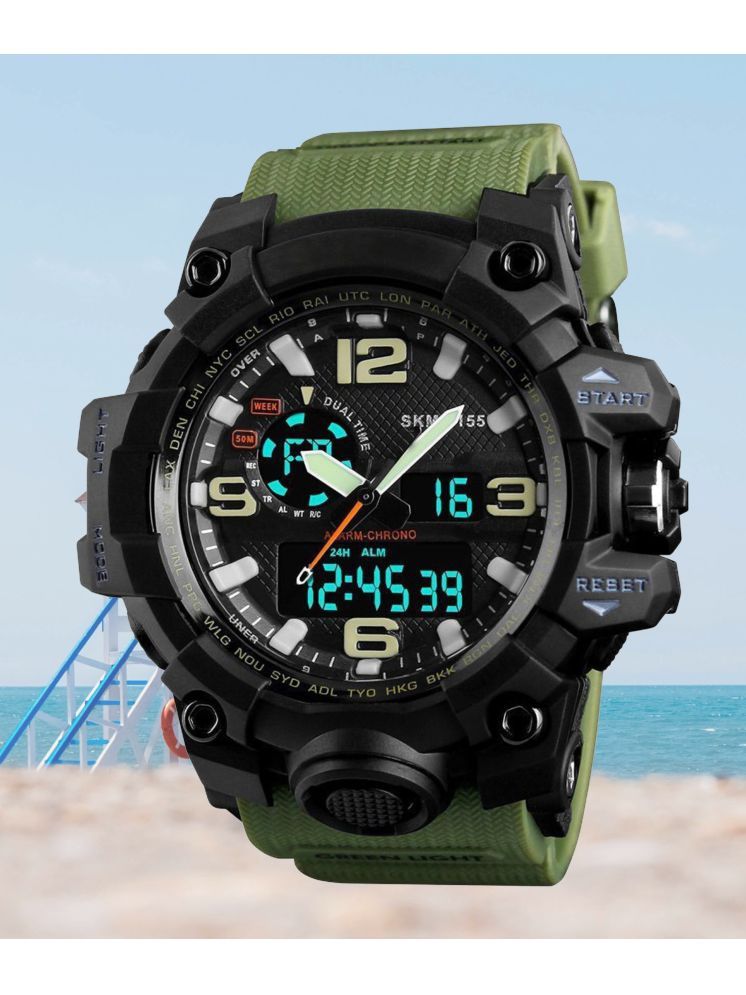     			Harbor Green Silicon Analog-Digital Men's Watch