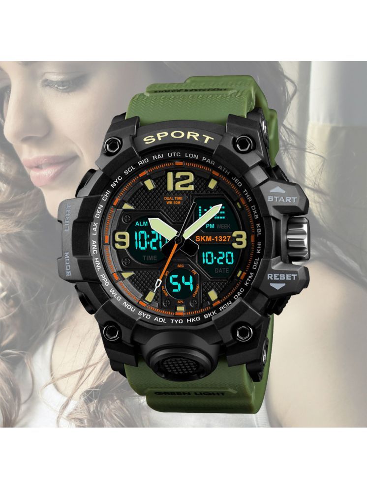     			Harbor Green Silicon Analog-Digital Men's Watch