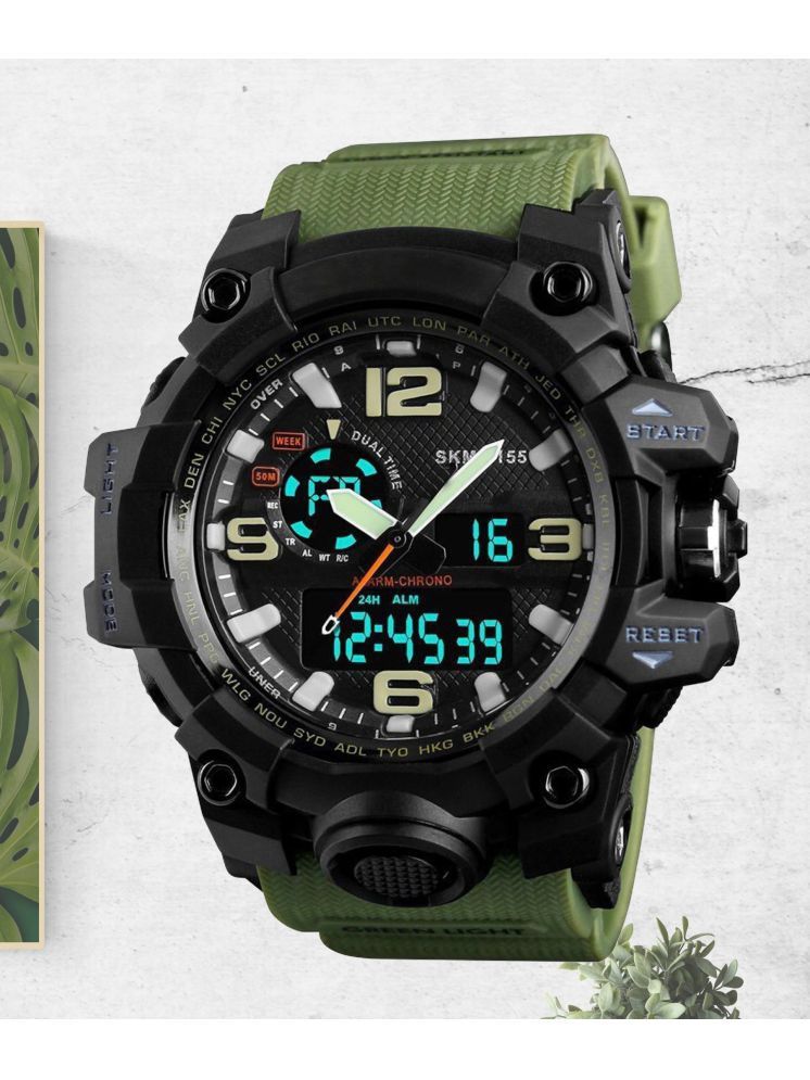     			Harbor Green Silicon Analog-Digital Men's Watch