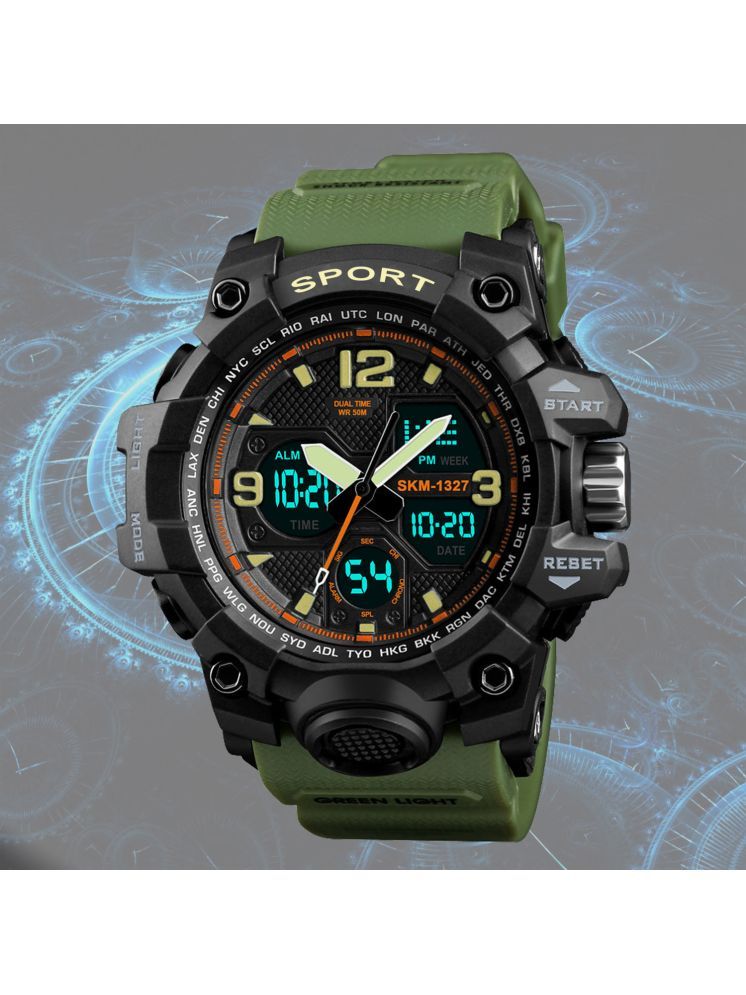     			Harbor Green Silicon Analog-Digital Men's Watch