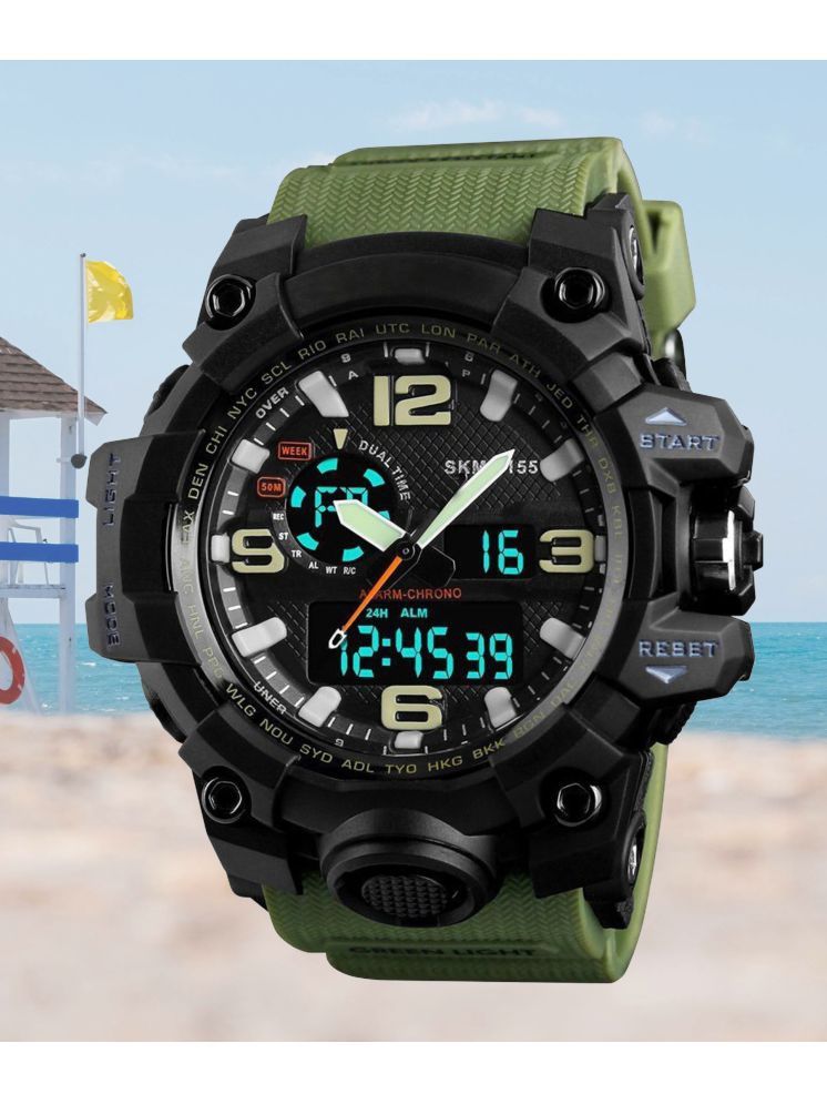     			Harbor Green Silicon Analog-Digital Men's Watch