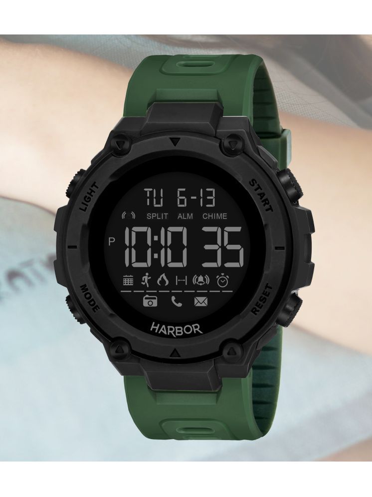     			Harbor Green Silicon Digital Men's Watch