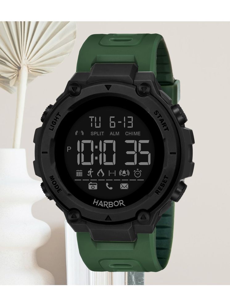     			Harbor Green Silicon Digital Men's Watch