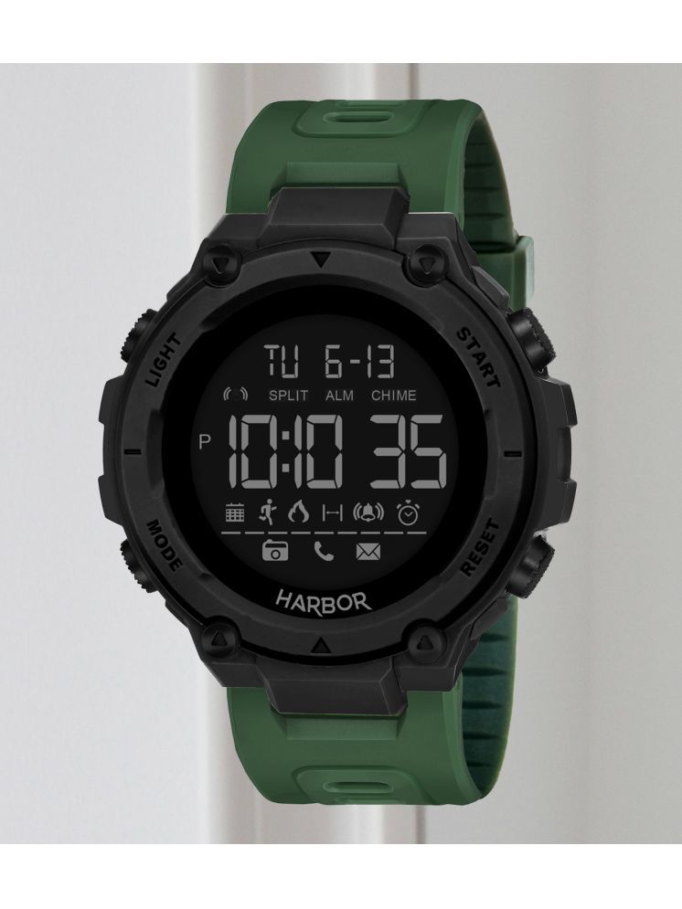     			Harbor Green Silicon Digital Men's Watch