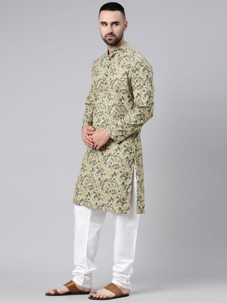     			MAJESTIC MAN Beige Cotton Men's Regular Kurta ( Pack of 1 )