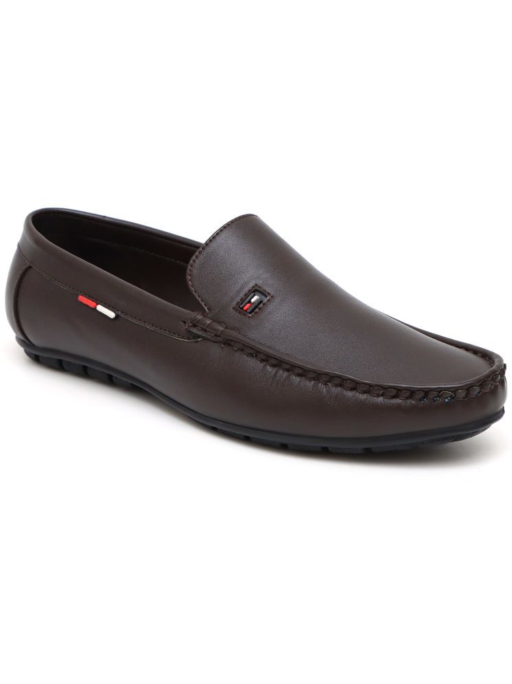     			SHUAN Brown Men's Slip on