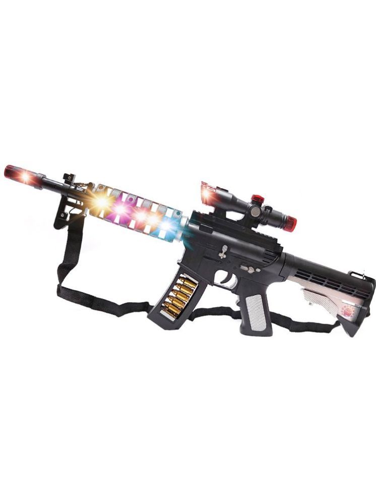     			TOY DEKHO  AK47 Light and Sound Musical PUBG Gun Toy With Vibration and Laser Projection AK47 M4 Toy Gun For Kids Boys Girls Age 3,4,5,6+ Years - Black (Plastic)