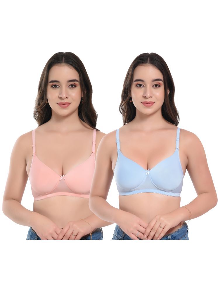     			Viral Girl Light Blue Lycra Heavily Padded Women's Push Up Bra ( Pack of 2 )