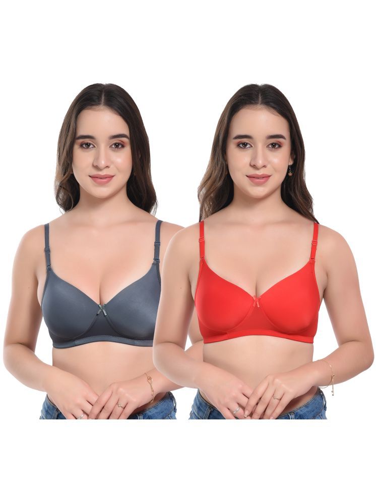     			Viral Girl Light Blue Lycra Heavily Padded Women's Push Up Bra ( Pack of 2 )