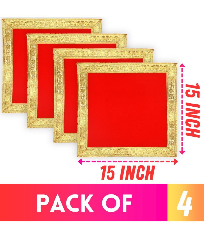     			Bhakti Lehar Pooja Cloth for God ( 15 x 15 Inch ) - 4 Pieces ( Pack of 4 )