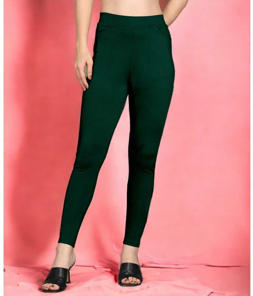     			Colorscube Green Polyester Slim Women's Formal Pants ( Pack of 1 )