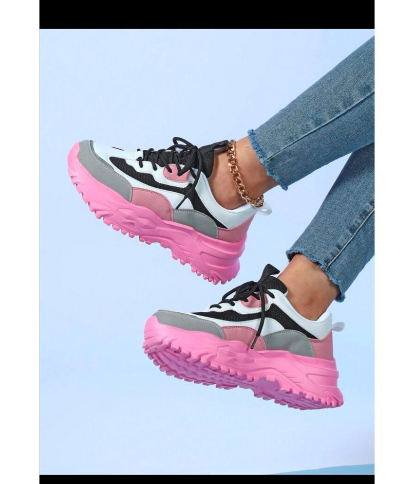     			Deals4you Pink Women's Sneakers