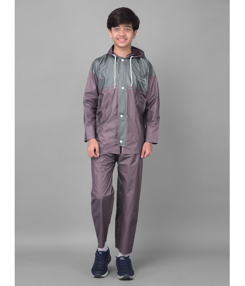     			Dollar Rainguard Kids' Full Sleeve Solid Raincoat Set With Adjustable Hood and Pocket