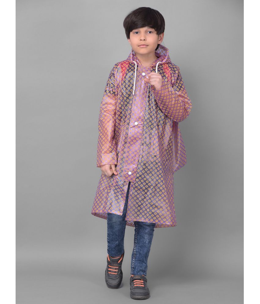     			Dollar Rainguard Kids' Full Sleeve Circle Printed Long Raincoat With Adjustable Hood and Pocket