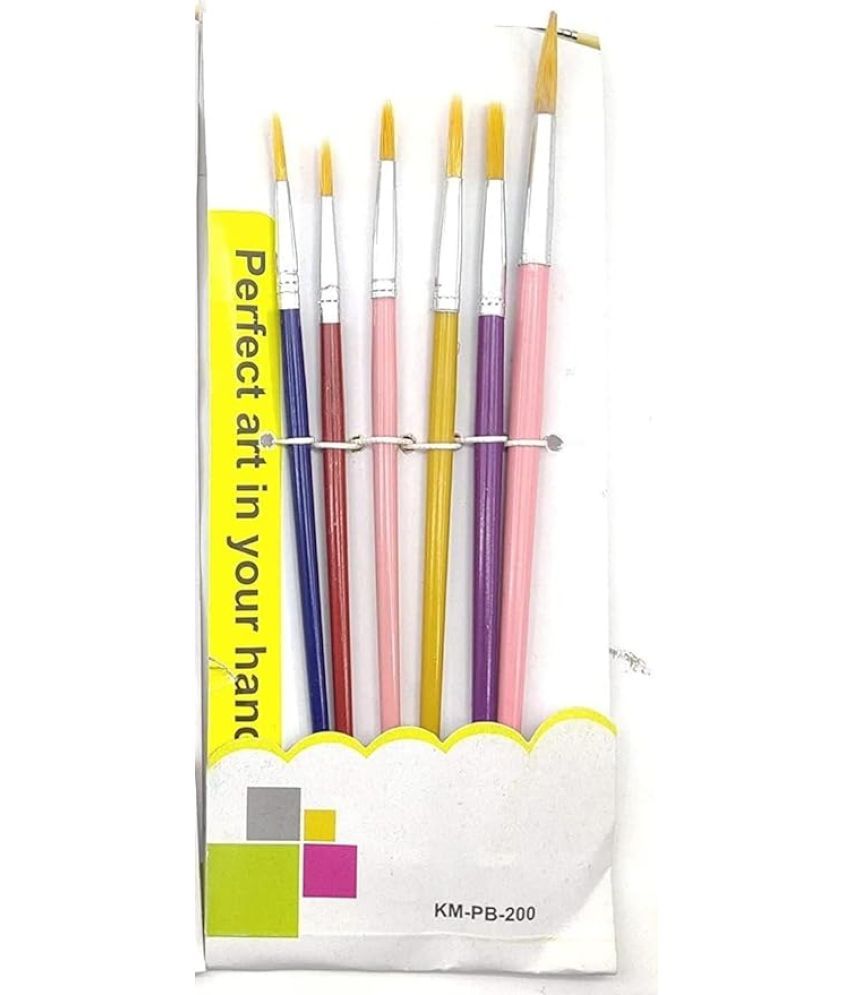     			ECLET 6 Pcs Different Size Paint Brush Set (Round) B