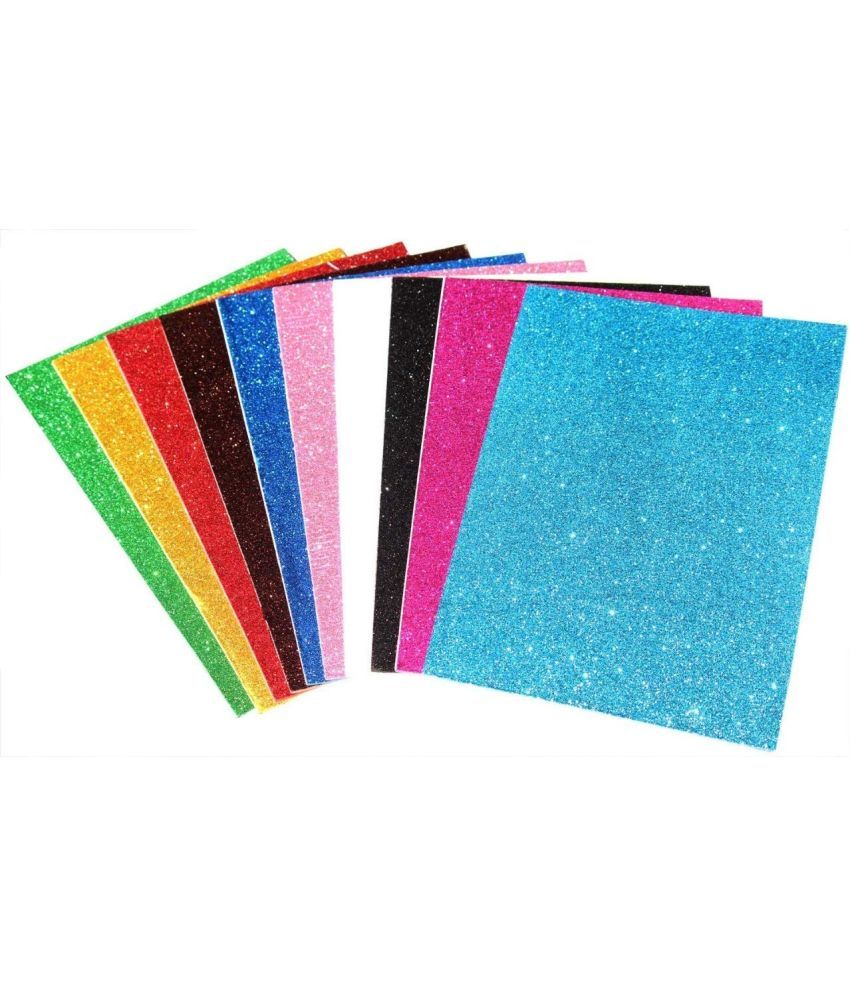     			ECLET A4 Glitter Foam Sheet Sparkles Red Color, for Art & Craft, Decoration, Gift Wrapping, Scrapbooking, Craft Project, Etc