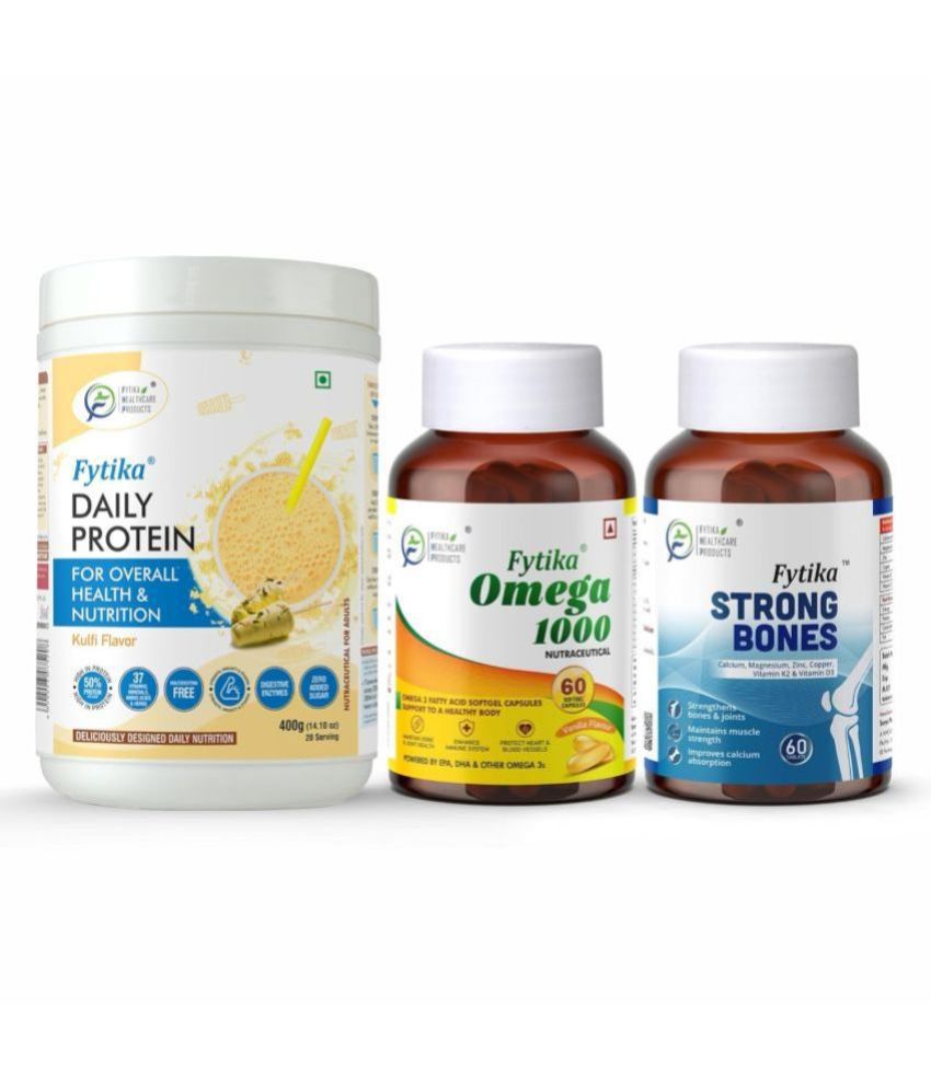     			FYTIKA Protein&Omega1000&Strongbones 3 gm Pack of 3