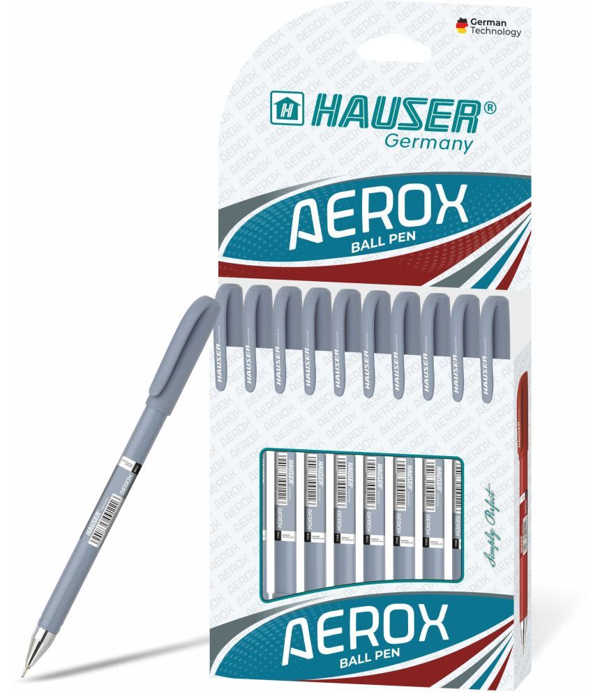     			Hauser Aerox Ball Pen Black Pack Of 10