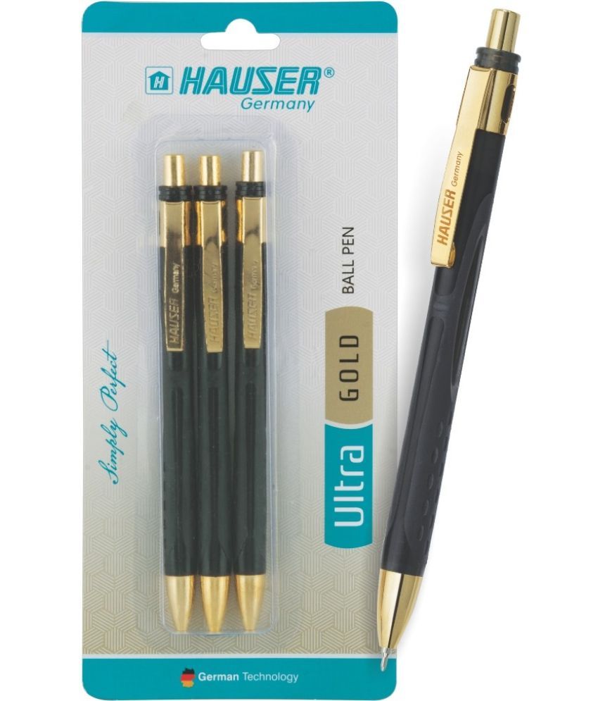     			Hauser Ultra Gold Ball Pen Pack Of 3