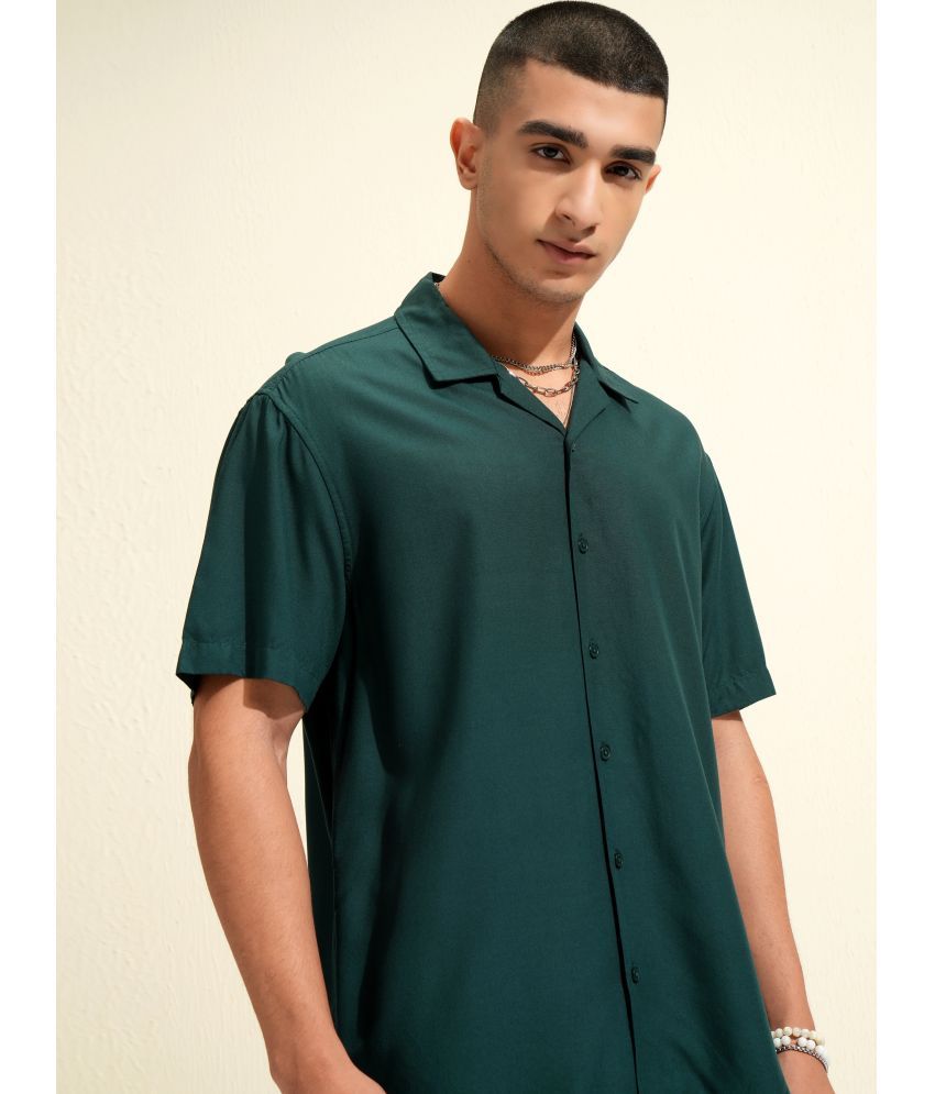     			Ketch Viscose Regular Fit Solids Half Sleeves Men's Casual Shirt - Green ( Pack of 1 )