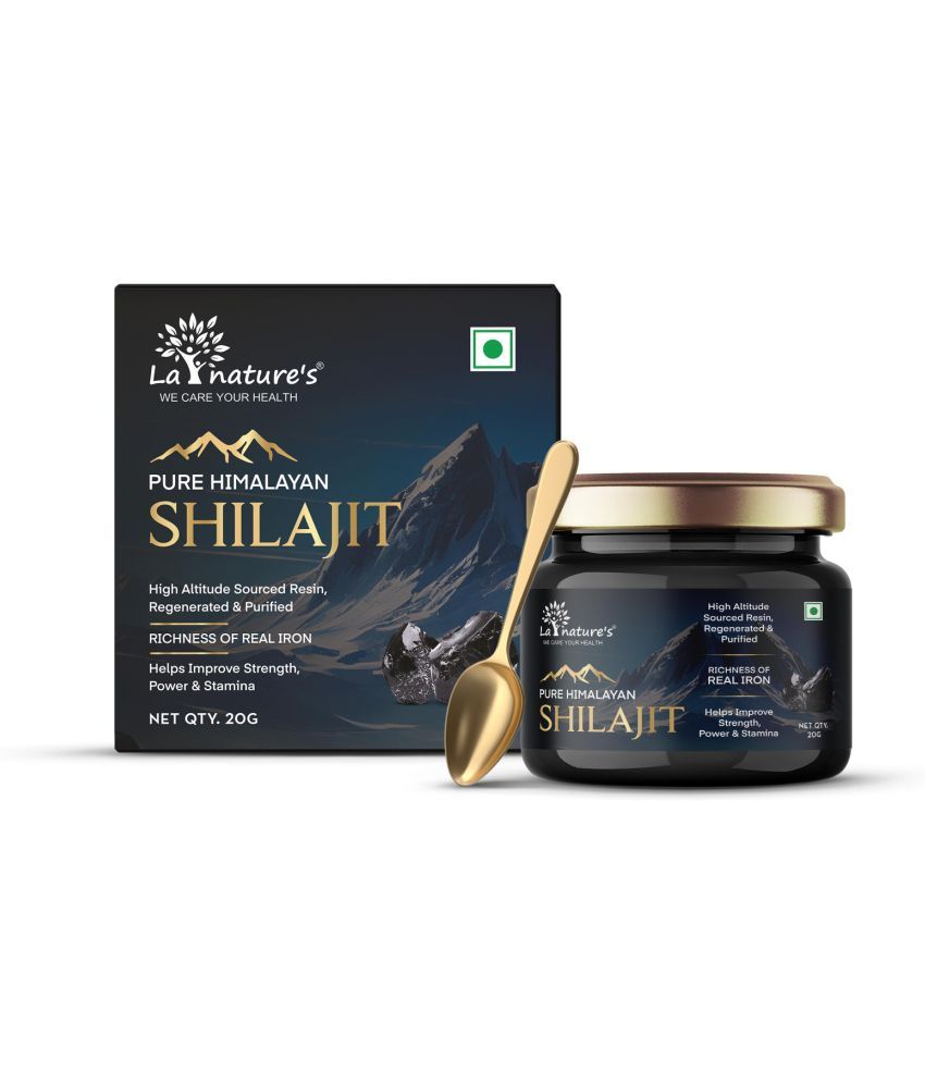     			La Nature's Pure Himalayan Shilajit Resin 20 gm Rich in Fulvic Acid 100% Ayurvedic for Men and Women